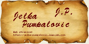 Jelka Pumpalović vizit kartica